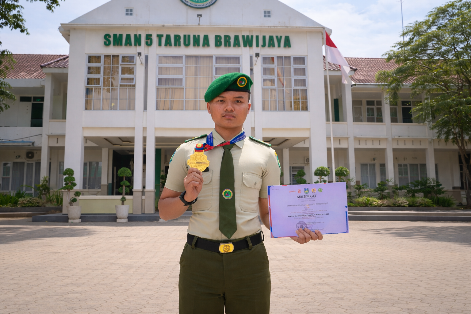 Taruna Zhafran Dzaky Alghazy Sundarno Sabet Juara 1 Kejuaraan Panahan Piala Gubernur Jatim III 2025
