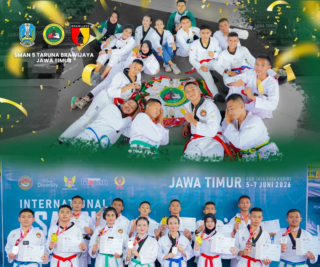 SMAN 5 Taruna Brawijaya Jawa Timur Borong Medali di Kejuaraan Taekwondo Internasional