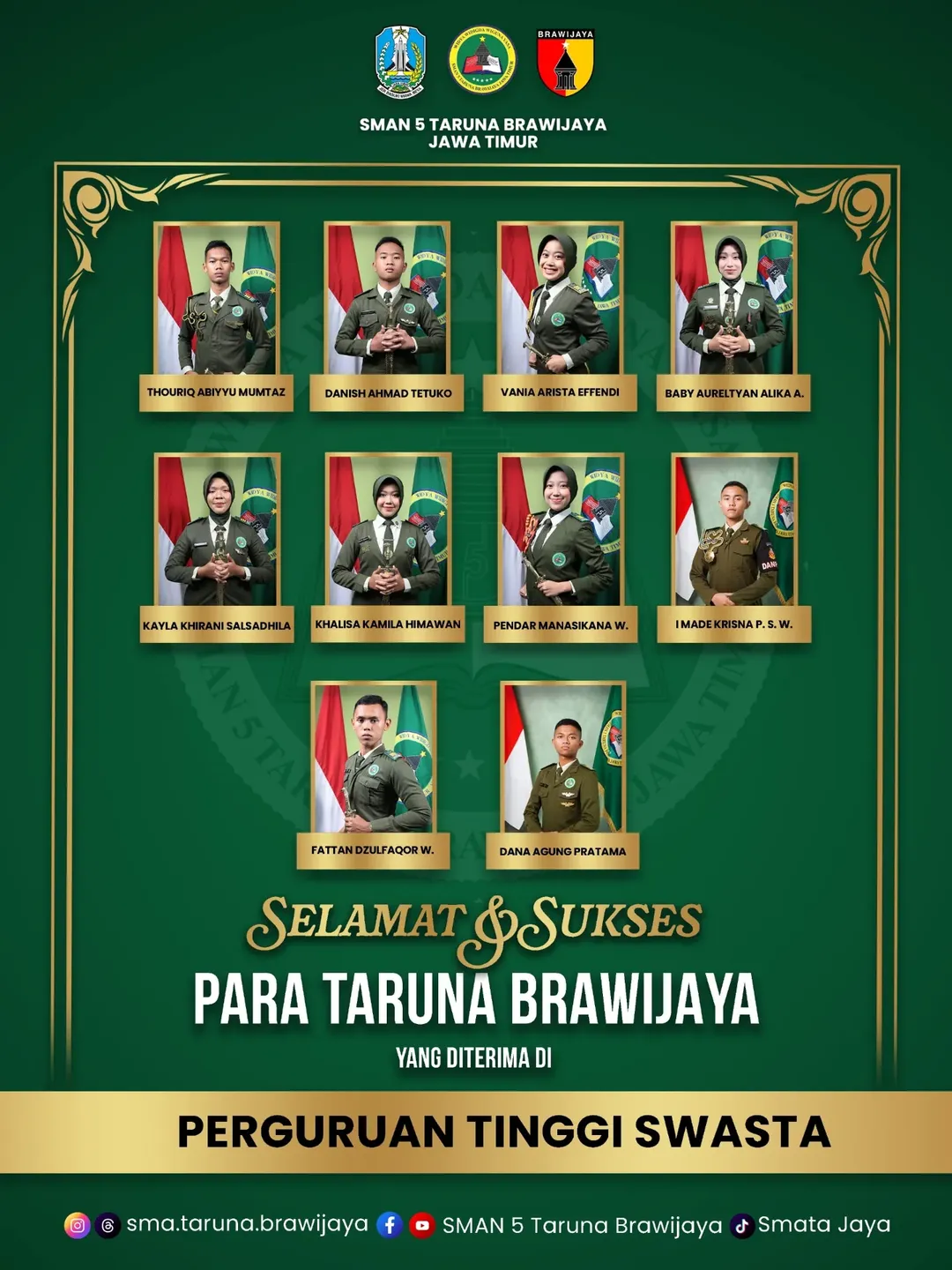 10 Taruna Smatajaya Tembus Perguruan Tinggi Swasta Bergengsi, Tiga di Antaranya Pilih Jurusan Kedokteran