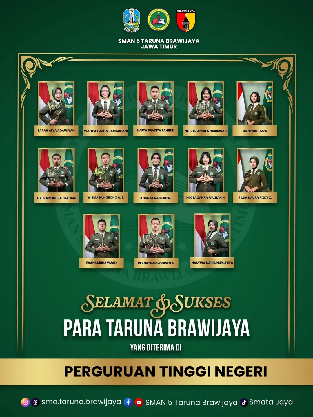 13 Taruna Smatajaya Diterima di Perguruan Tinggi Negeri Ternama, dari Kedokteran hingga Teknologi