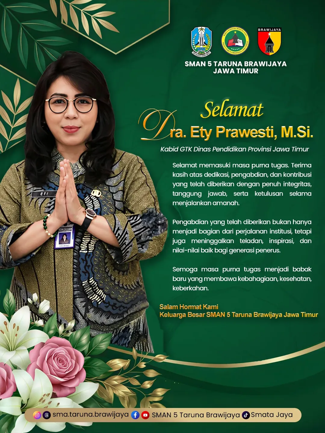 Kabid GTK Dindik Jatim Ety Prawesti Memasuki Masa Purna Tugas, Tinggalkan Jejak Inovasi Pendidikan