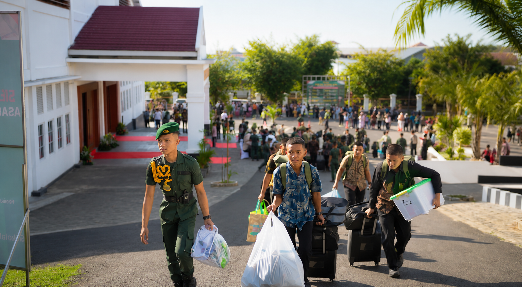 Taruna Brawijaya Angkatan VIII Resmi Gelar Lapor Masuk di SMAN 5 Taruna Brawijaya