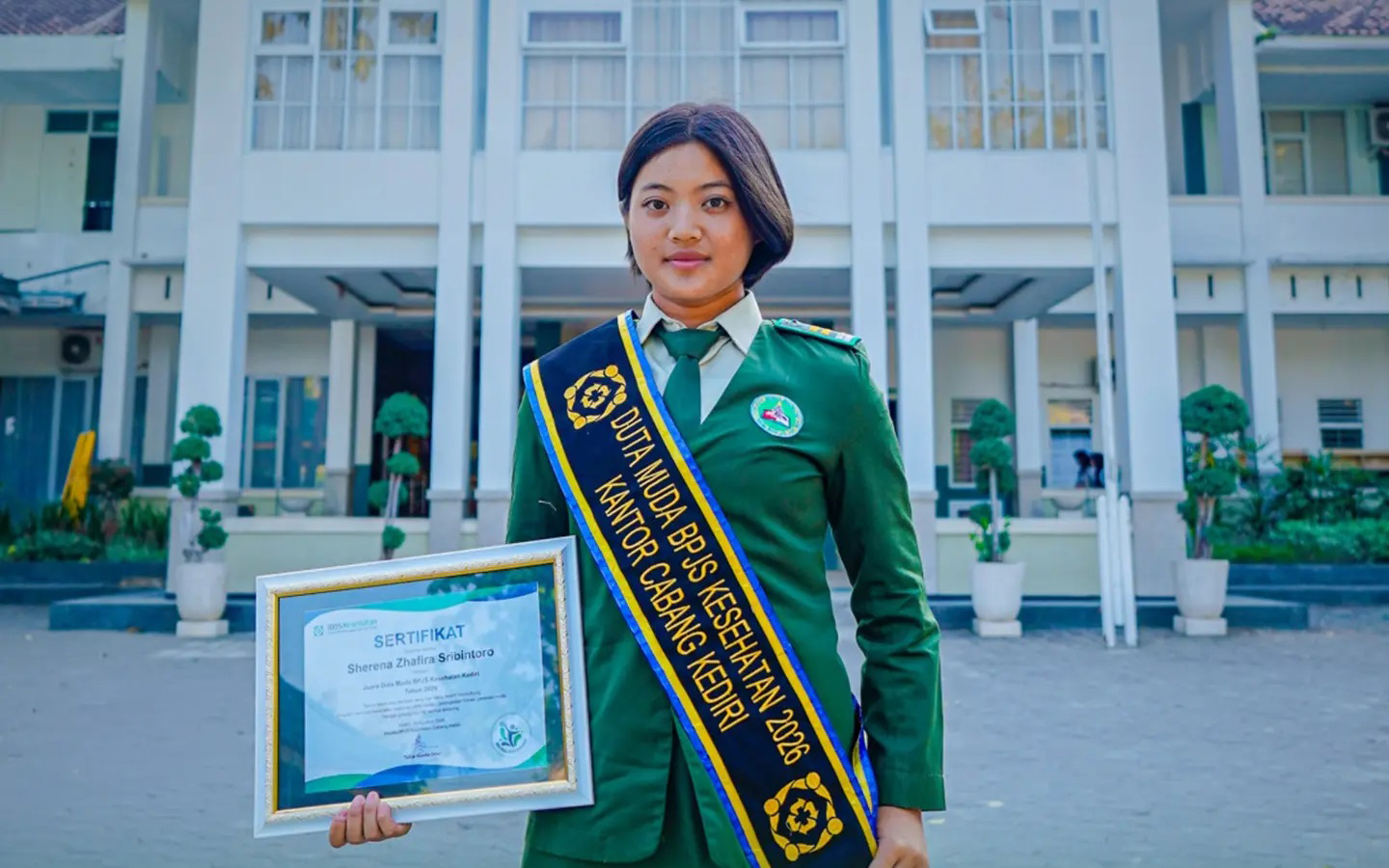 Zhafira Sribintoro Raih Juara Duta Muda BPJS Kesehatan Kediri 2026