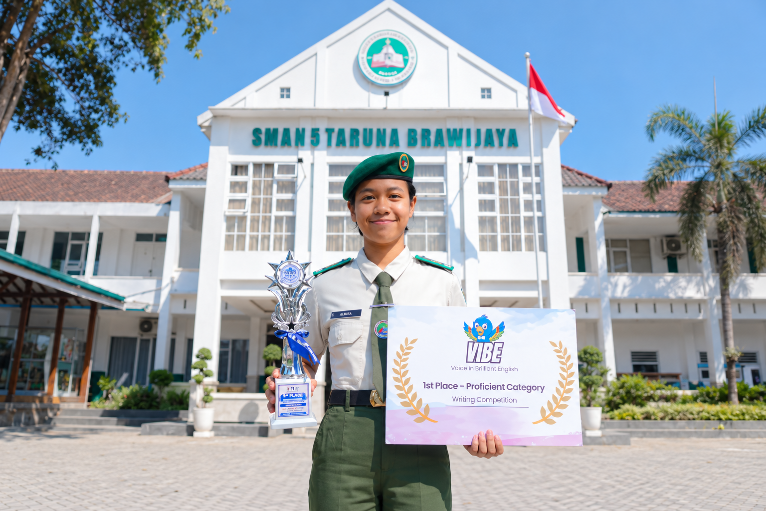 Almira, Taruna SMAN 5 Taruna Brawijaya Raih Juara 1 Writing Proficient VIBE 2026